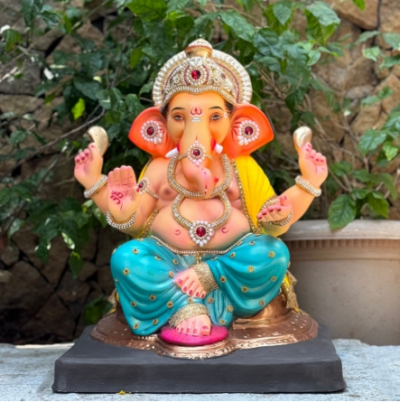 19" Philips DSB Paper Mache Ganpati Idol | Eco-Friendly Ganesh Murti