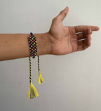 Seed Rakhi pack (with chawal and kumkum) - Colourful Belt with Amaranthus & Purslane seeds