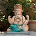 19" Shivrekar New DG Paper Mache Ganpati Idol | Eco-Friendly Ganesh Murti