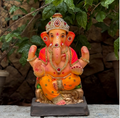 13" Small Philips DO Paper Mache Ganpati Idol | Eco-Friendly Ganesh Murti