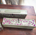 Palm Leaf Engraving Rectangle Box 8x8x2 Inch | Handmade Decorative Storage Box
