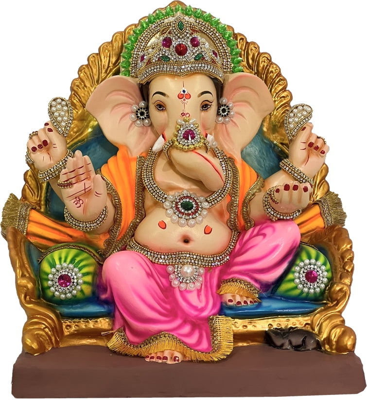 14'' Double Load Prabhawal Paper Ganesh Dhoti Pink