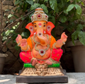 16" New Chaurang Titwala DPE Paper Mache Ganpati Idol | Eco-Friendly Ganesh Murti