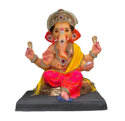 18" Brahman DPSY Paper Mache Ganpati Idol | Eco-Friendly Ganesh Murti