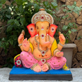 Dhaani Foods 20 Inch Double Load Titwala Ganesh Idol (DPSY) | Shadu Mati Eco-Friendly Ganesha | Premium Designer Murti