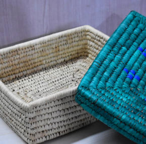 Sabai Grass Rectangle Box 12x10x5 Inch | Handmade Storage Box