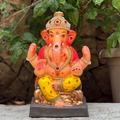 13" Small Philips DY Paper Mache Ganpati Idol | Eco-Friendly Ganesh Murti