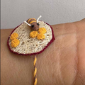 Seed Rakhi pack (with chawal and Kumkum) - Beehive with Vijayanti, Amaranthus,Purslane Seeds