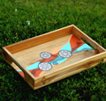 Handmade Wooden Tray 13x9x1.5 Inch | Decorative Serving Tray (MF)