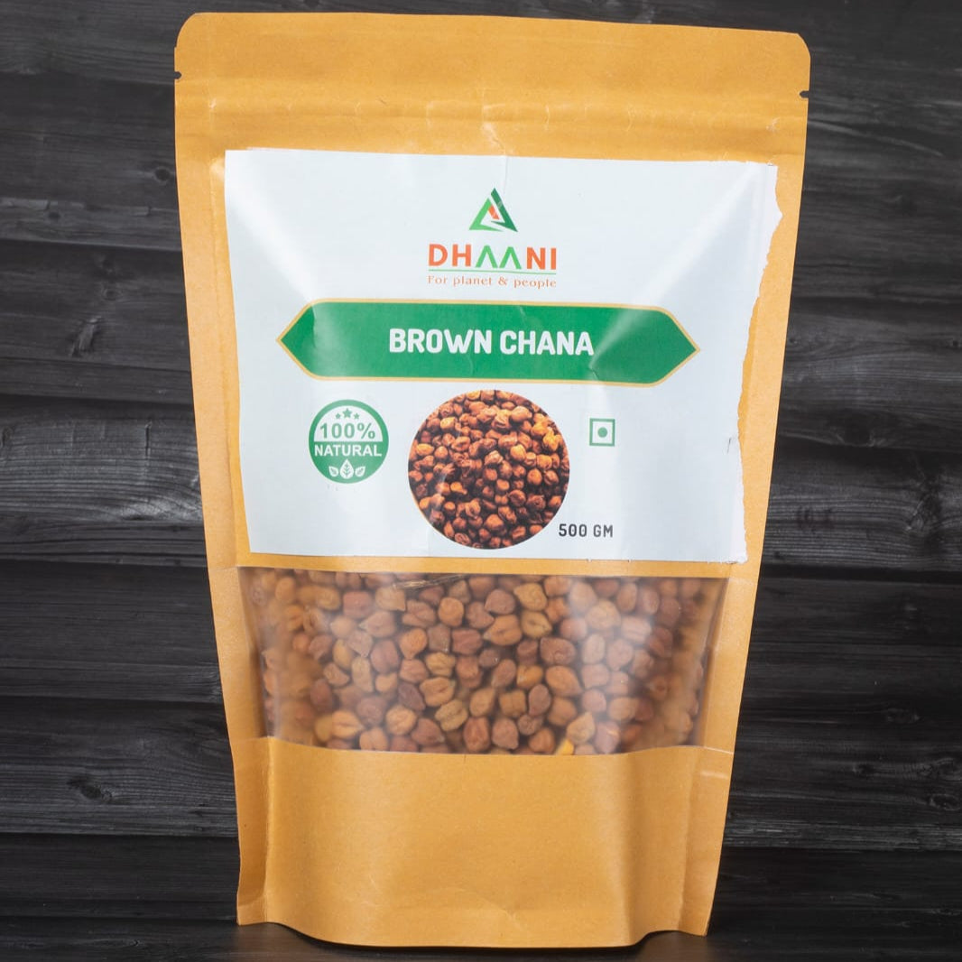 Brown Chana Kala Chana | Protein Rich Whole Chickpeas | Dhaani Foods