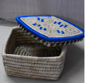 Sabai Grass Square Box 8x8x5 Inch | Handmade Storage Box
