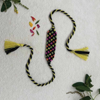 Seed Rakhi pack (with chawal and kumkum) - Colourful Belt with Amaranthus & Purslane seeds