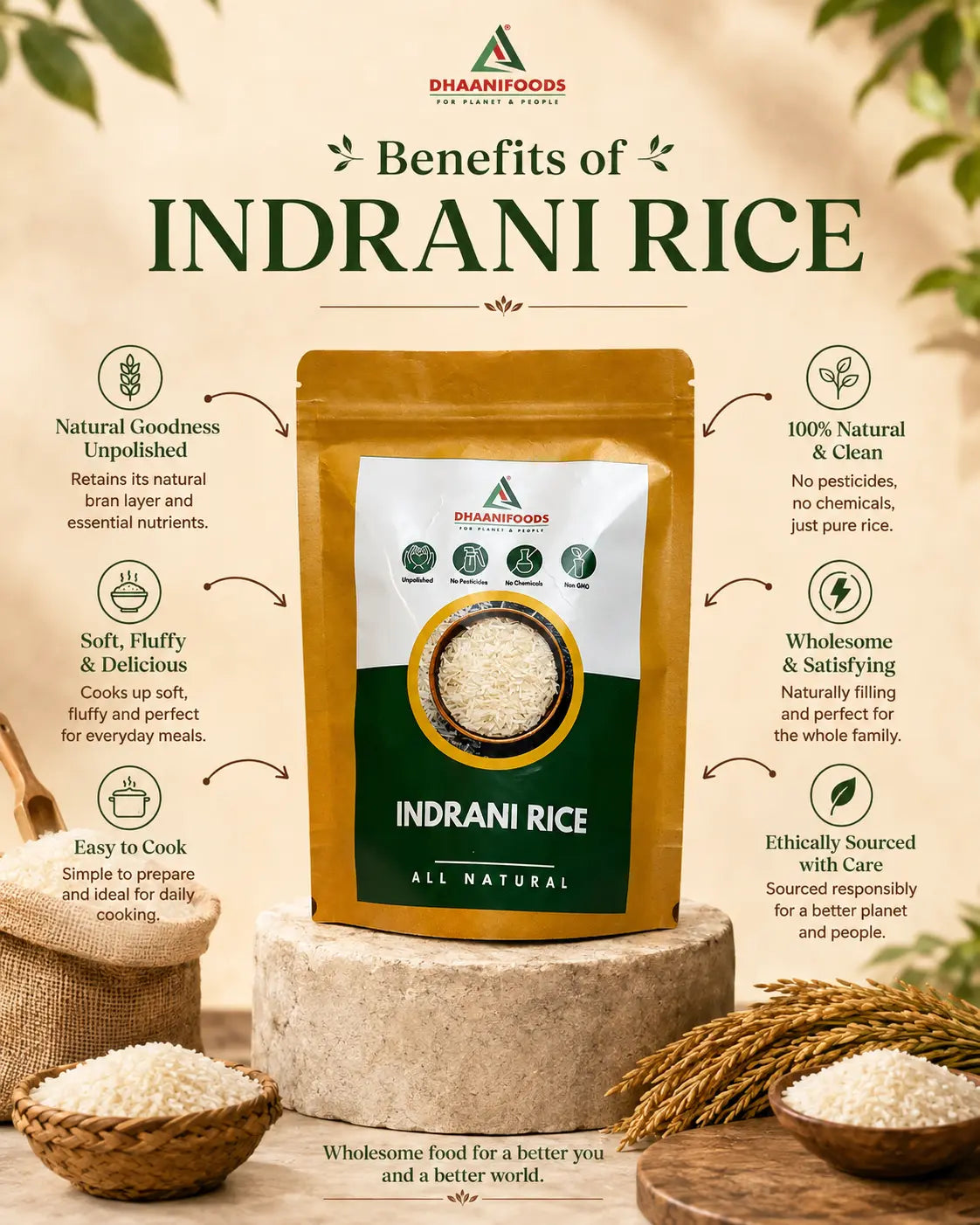 Unpolished Indrayani Rice