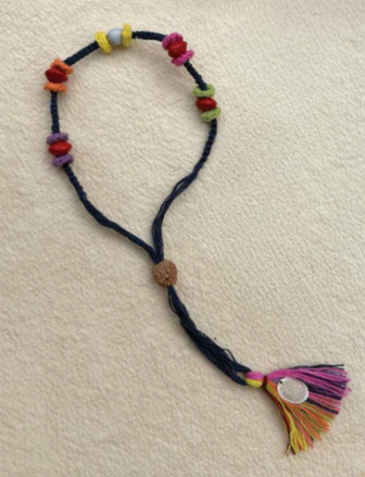 Seed Rakhi pack (with chawal and Kumkum) - Colorful Flower with sponge gaurd, Amaranthus, Purslane seeds
