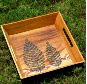 Handmade Wooden Tray 12x12x2.5 Inch | Decorative Serving Tray (MF)
