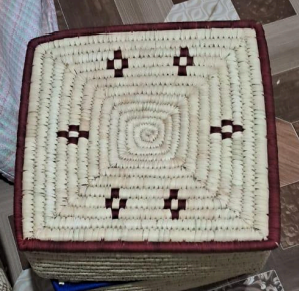 Sabai Grass Square Box 11x11x5 Inch | Handmade Storage Box