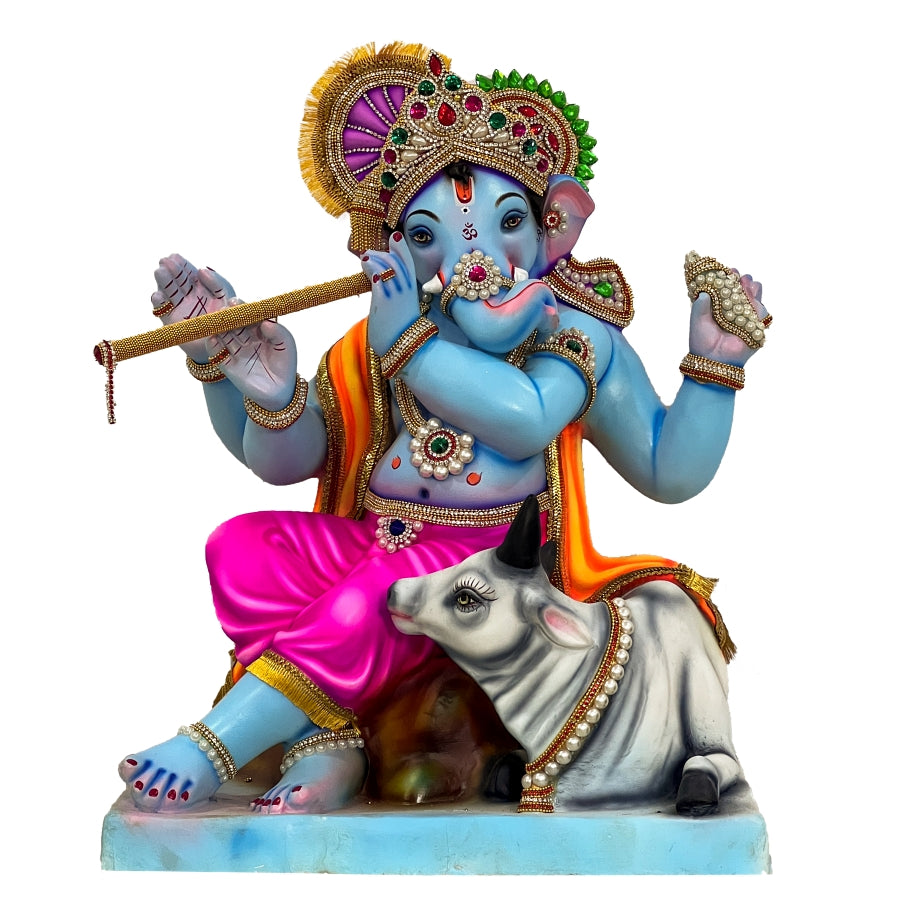 24'' Krishna Gai Bal Paper Ganesh