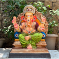 Dhaani Foods 23 Inch Double Load Furniture Ganesh Idol (DMG) | Shadu Mati Eco-Friendly Ganesha | Premium Grand Murti