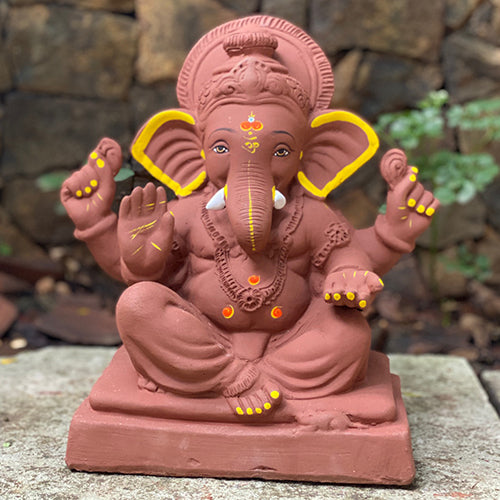 No 16 Mud Asan Mandi Ganesh Idol 12"