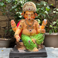 Dhaani Foods 25 Inch Golasan Ganesh Idol (DG) | Shadu Mati Eco-Friendly Ganesha | Grand Size Murti