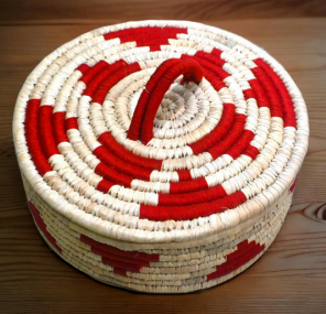 Sabai Grass Round Box 8x3 Inch | Handmade Eco-Friendly Storage Box