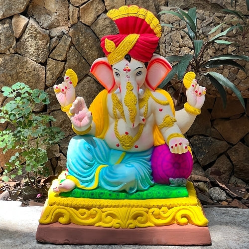 No 4 Peshwai Feta Ganesh Idol 24" (DLBSY)