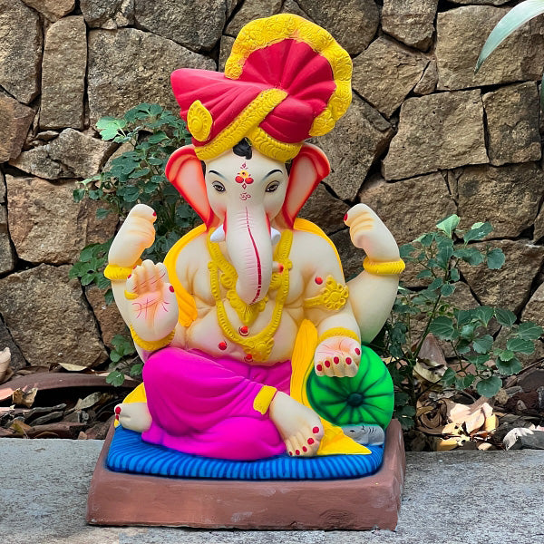 No 8 Shivrekar Feta Ganesh Idol 18" (DPSY)