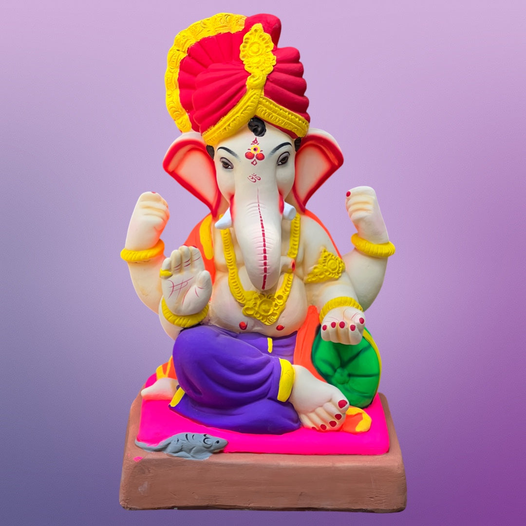No 12 Shivrekar Feta Ganesh Idol 16" (DPUSO)