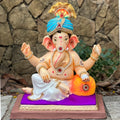 19'' Shivrekar Feta White Paper Mache Idol