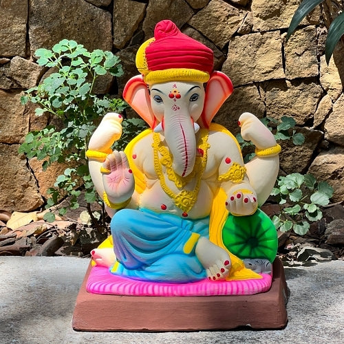 No 8 Shivrekar Pagadi Ganesh Idol 17" (DLBSY)
