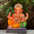 12" Single Load DO Paper Mache Ganpati Idol | Eco-Friendly Ganesh Murti