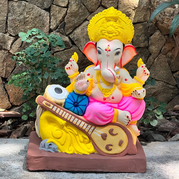 No 8 Veena Tablewala Ganesh Idol 18" (DLPSM)