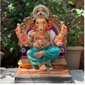 Dhaani Foods 23 Inch Double Load Furniture Ganesh Idol (DG) | Shadu Mati Eco-Friendly Ganesha | Premium Grand Murti